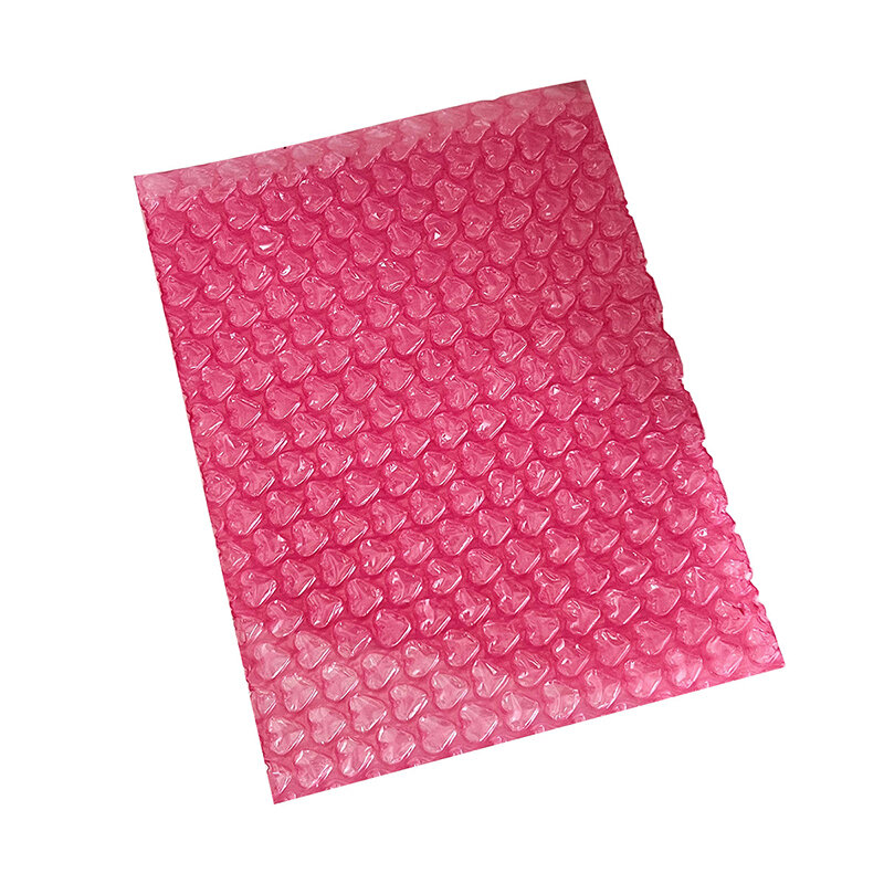 10pcs Heart Shaped Bubble Pink Love Heart Air Bubble Cushioning Wrap Rolls Party Favors Gifts Box Packing Filler Foam Wrap