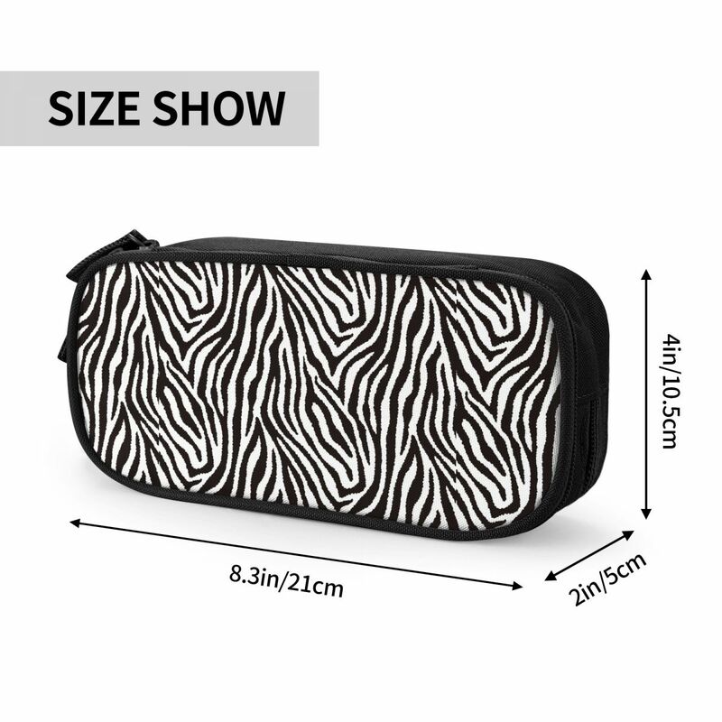 Lovely Zebra Animal Pattern Pencil Case Pencilcases Pen Holder for Girls Boys Big Capacity Bags Office Zipper Stationery
