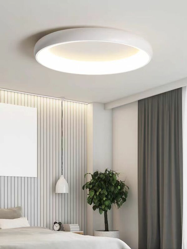리모컨 밝기 조절 LED 원형 천장 조명, 침실 룸 천장, 3 차원 조명, 눈부심 없음, 현대적이고 우아한