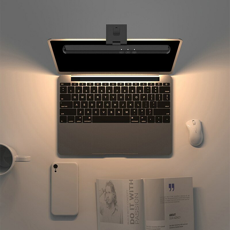 Lámpara de escritorio con pantalla LED, luces nocturnas USB, protección ocular, atenuación continua, Monitor de Clip de pantalla de computadora, lámparas de mesa de lectura de aprendizaje