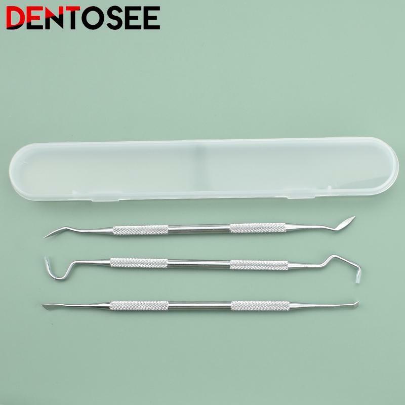 Kit Espelho Dental em Aço Inoxidável Sonda Dupla, Limpador de Foice Dente, Produtos para Ferramentas Dentárias, Higiene Oral, Limpar, Dentista