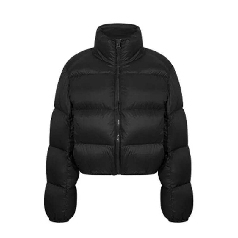 Down Jacket Women's 2023 Winter New Fashion Stand Collar Small Thick Loose Couple Outfit High Quality Coat
