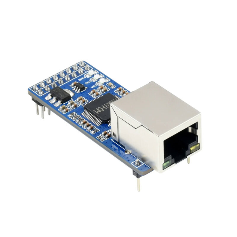 Waveshare 2-CH UART do konwerter Ethernet, Port szeregowy przezroczysty moduł transmitujący, interfejs sterowania obsługuje Raspberry Pi