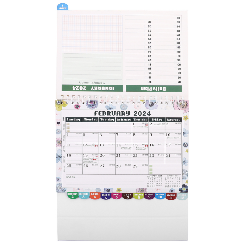 2024 calendario da scrivania nota 2023 Desktop autoportante uso quotidiano mensile decorativo semplice