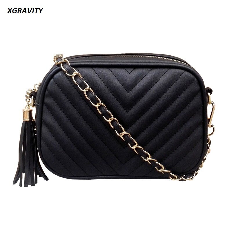 Mini bolso con cadena para mujer, bolsos pequeños con borlas de diseñador, bolsos de hombro elegantes, bolso de mensajero de ocio, nueva moda