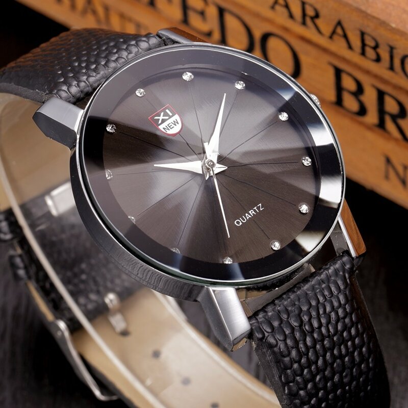 Montre-bracelet à quartz avec bracelet en cuir pour homme, montres à cadran en acier inoxydable, chronométrage de luxe, tendance vintage