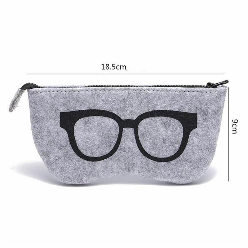 Custodia per occhiali con cerniera custodia per occhiali portatile in feltro di lana borsa per occhiali custodie per occhiali penna borse per studenti accessori per occhiali 2023 nuovo