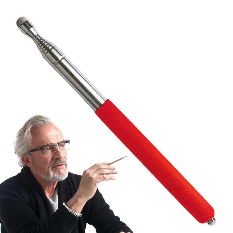 Tongkat guru teleskopik anti licin, tongkat mengajar & presentasi Pointer portabel teleskopik dengan tali penyandang