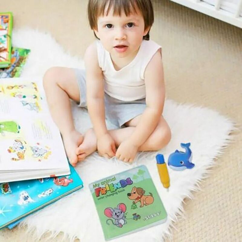 Livre de bain étanche réutilisable pour l'éducation alth, livre de puzzle, livre de peinture à l'eau, jouet pour tout-petit, livre de dessin à l'eau pour bébé