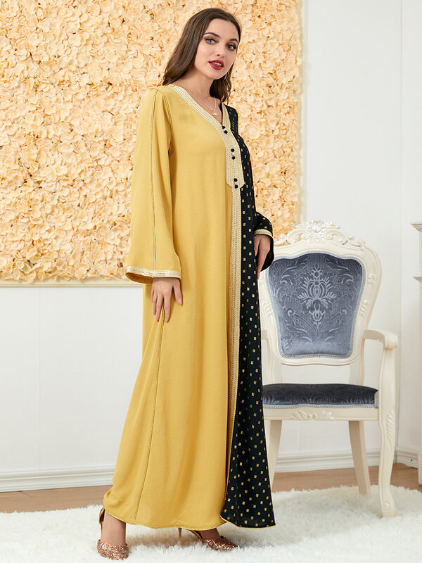 Wepbel-vestido musulmán de manga larga para mujer, ropa islámica, Abaya, caftán, Hijab, caftán