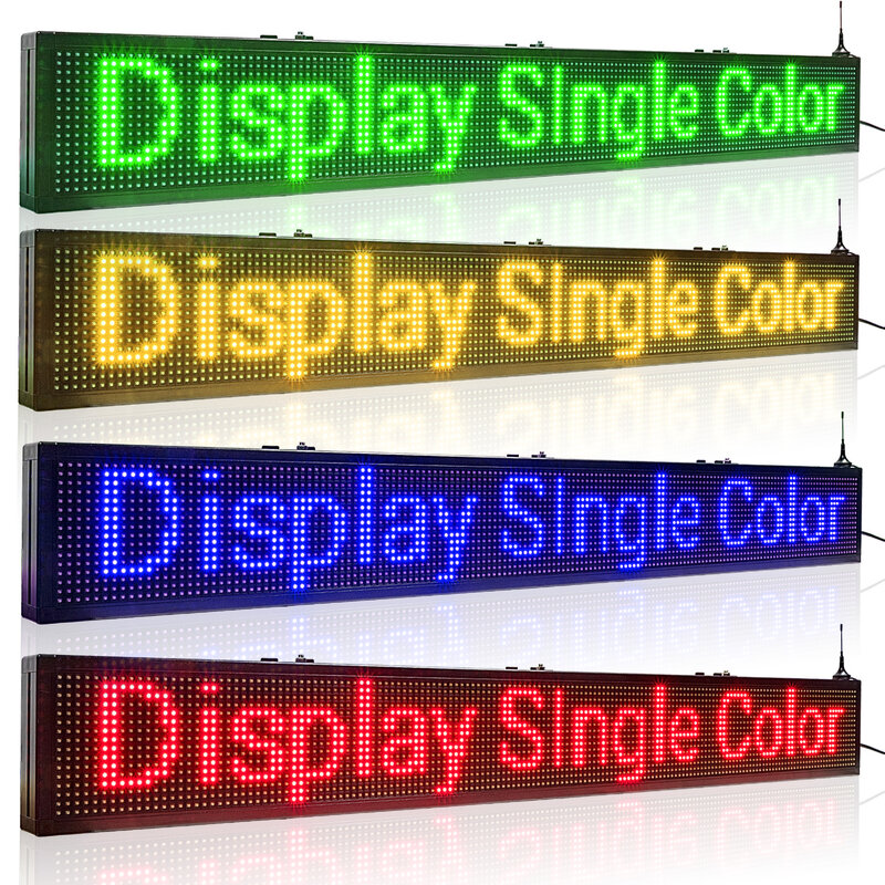 Pantalla Led de Control inalámbrico para interiores, tablero de señal de mensaje de desplazamiento programable RGB de 1,25 m para restaurante, Bar, Bistro, cafetería