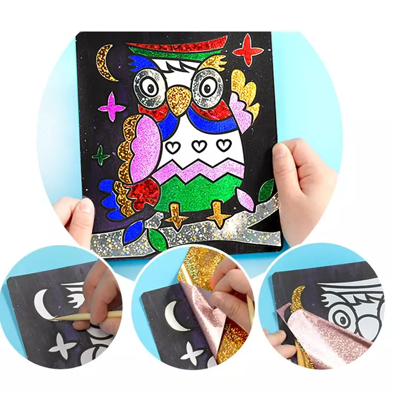 DIY Cartoon Magical Transfer Painting Crafts for Kids Arts and Crafts Toys Children Creative Educational Learning Drawing Toys