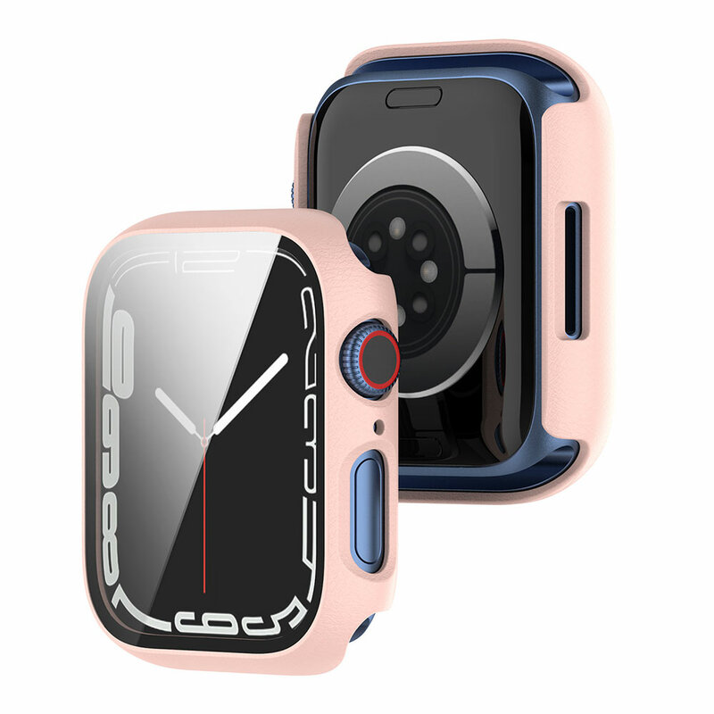 นาฬิกาป้องกันเคสสำหรับ Apple Watch Iwatch S7 41มม.45มม.Smartwatch หน้าจอกรอบกันชนฝาครอบนาฬิกา Casing PC