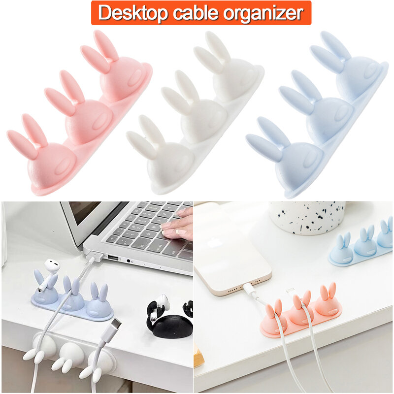 Abrazadera de alambre para mesa, organizador de cables, soporte de correas, Clips de escritorio, enrollador de cables, adhesivo, soporte de Cable USB