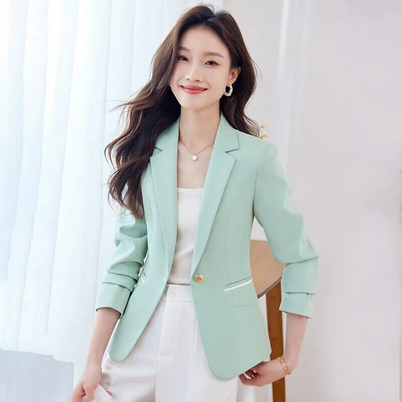 Spring Autumn Fashion Women Blazers Elegant Female Suits Jacket Tops Casual Long Sleeve Office Lady Blazer Coat Female Outerwear