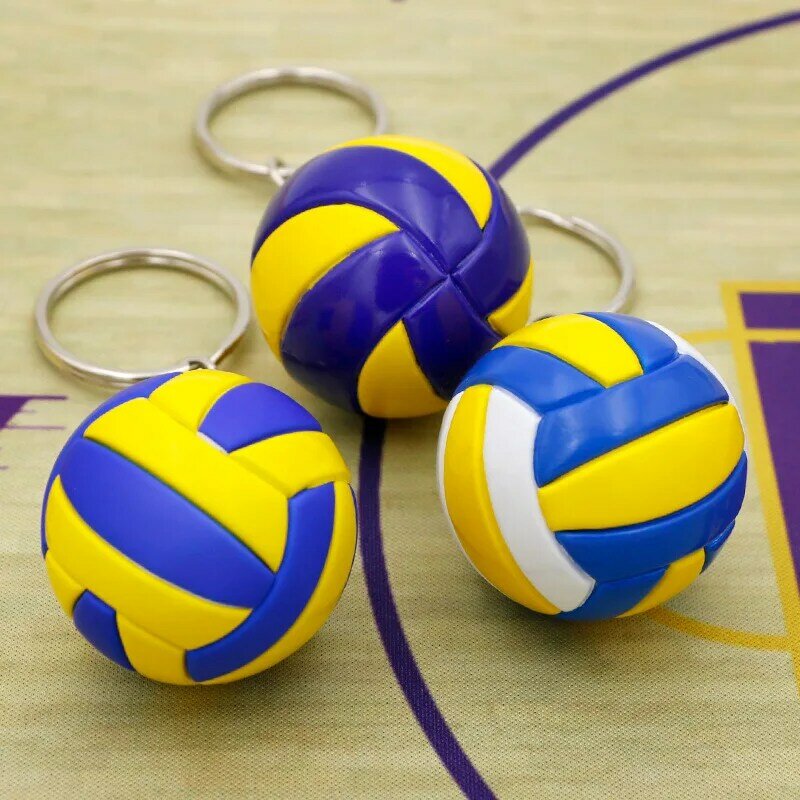 Portachiavi da pallavolo in PVC ornamenti Business volley Beach Ball Sport per giocatori souvenir sportivi per studenti premi da competizione