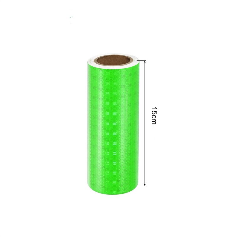 Блестящая зеленая светоотражающая лента 15 см * 5 м, наружная Водонепроницаемая безопасная фотопленка, самоклеящиеся отражатели для прицепа