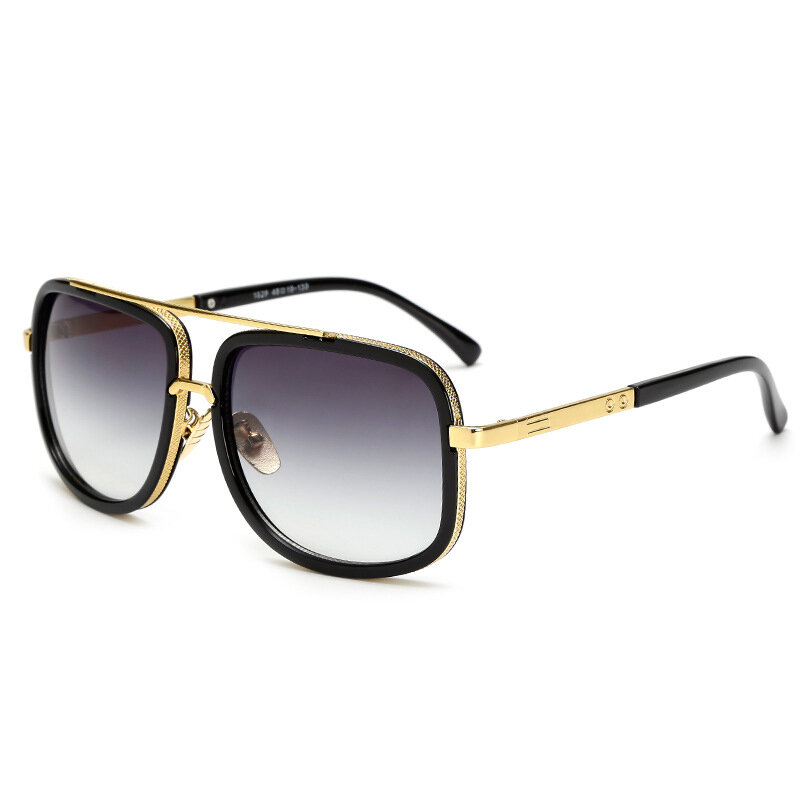 Mode Großen Rahmen Sonnenbrille Männer Marke Designer Platz Hohe Qualität Retro Vintage Fahren Sonnenbrille Gafas Oculos De Sol UV400