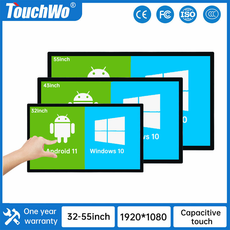32 43 55" Interactive Whiteboard Touchscreen Monitor,All-in-One Computer Electronic Whiteboard for Office Classroom Meeting
