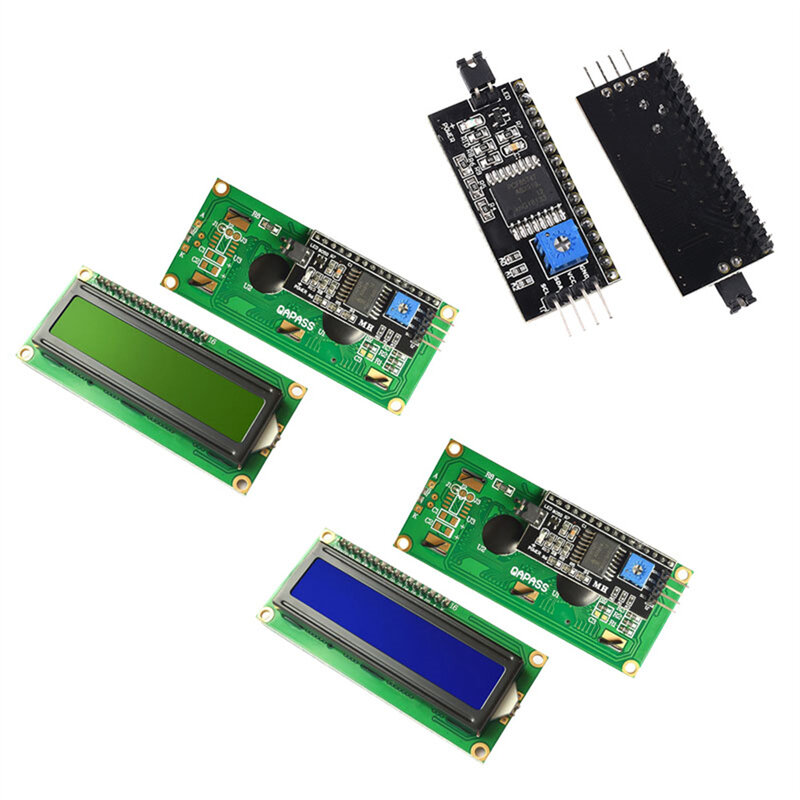 LCD1602 modulo Display a cristalli liquidi DC 5V modulo Display schermo verde blu/giallo con scheda adattatore IIC/I2C/interfaccia