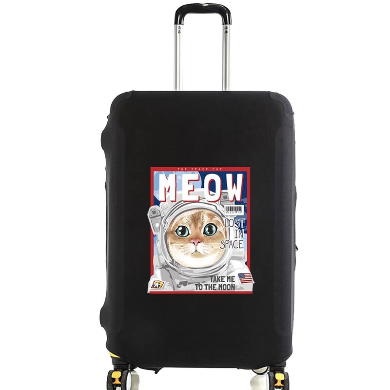 Housse de valise élastique à motif d'astronaute, housse anti-poussière pour 18-32 pouces, accessoires de voyage