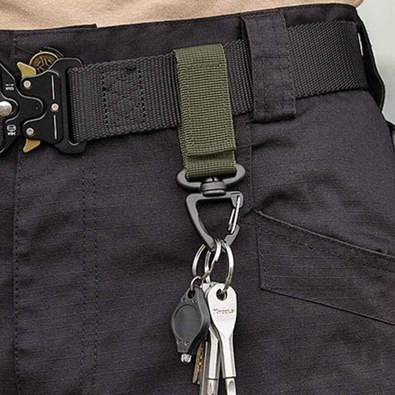 Outdoor Triangle Hanging Buckle Tactical Keychain Buckles Clip Rotation D-Shaped Hook Carabiner Outdoor Camping Tool