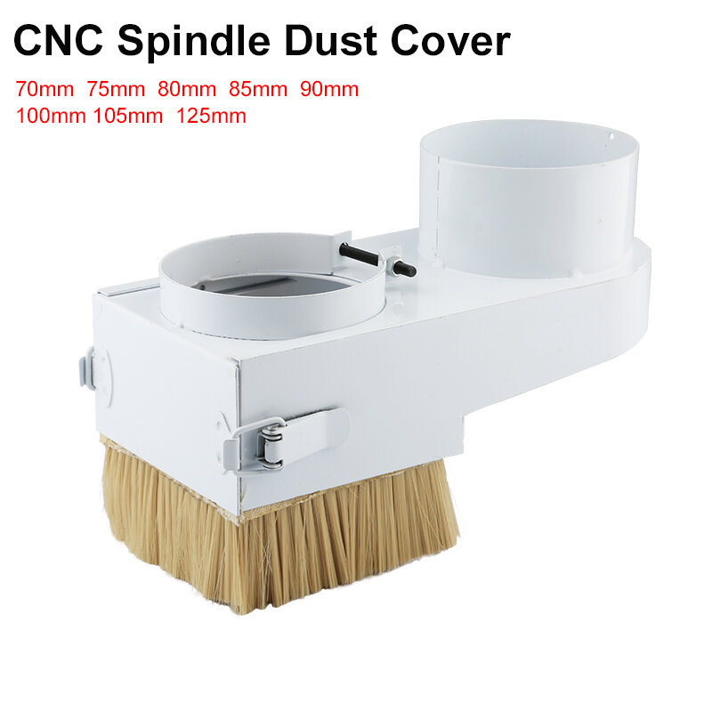 CNC Spindle Dust Cover Dust Collector 70 75 80 85 90 100 105 125mm Woodworking Brush Cleaning Tool For CNC Engraving Machine