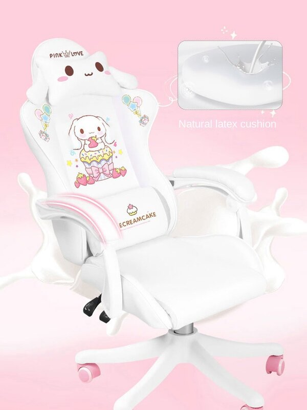 Hot products WCG gaming chairs girls cute cartoon computer armchair office home swivel massage chair lifting adjustable chairs