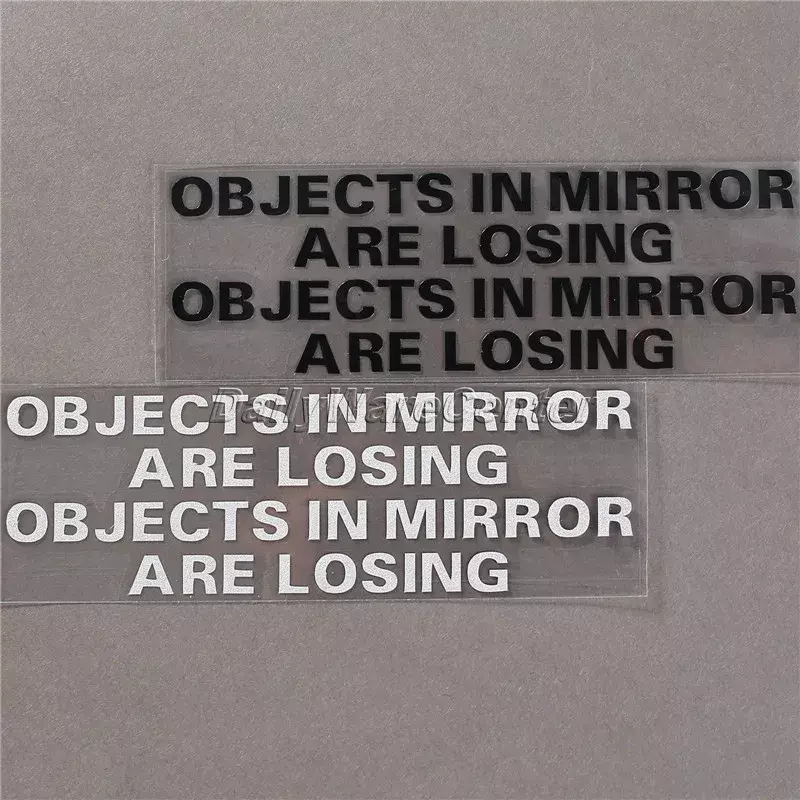 Car Styling Word OBJECTS IN MIRROR ARE LOSING SET Car Sticker for Door Window Laptop Decal on Cars Motorcycle Decorate Accessory