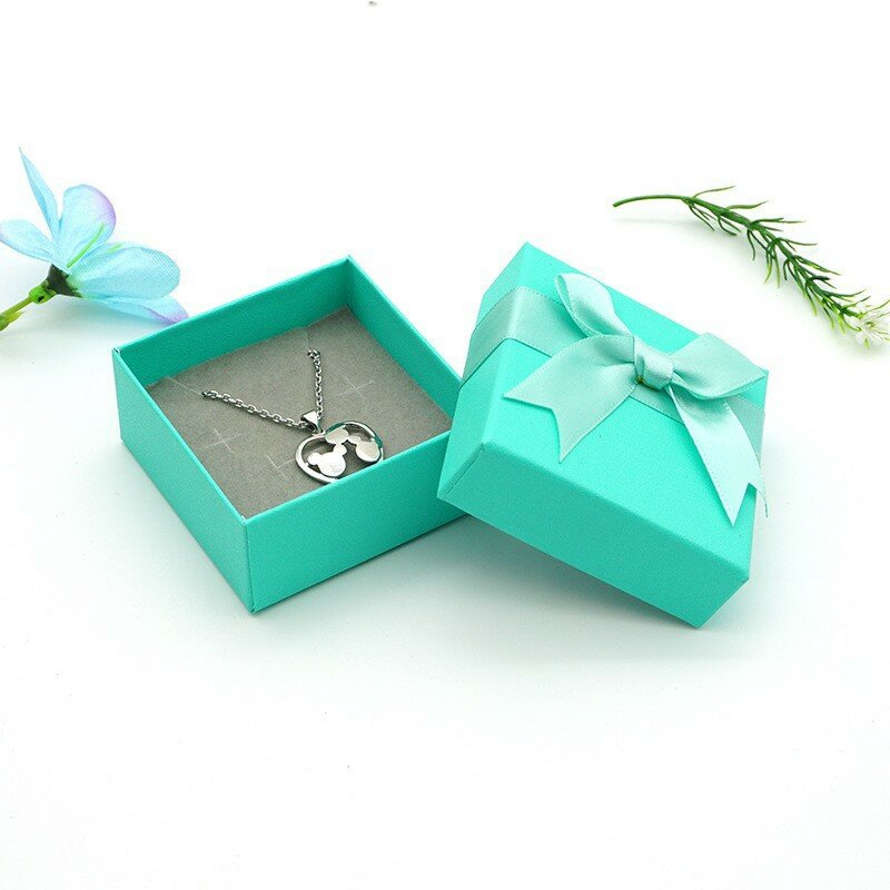 Kotak kemasan perhiasan kertas hadiah pernikahan pemegang Display anting-anting Organizer penyimpanan kalung cincin grosir