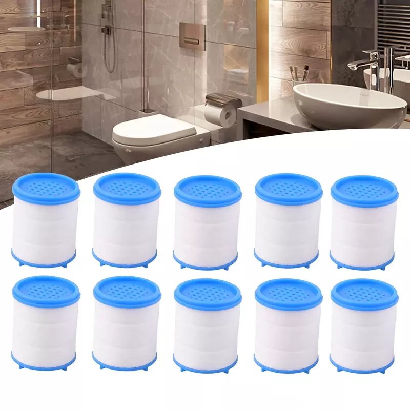 Сине-белый фильтр из полипропилена и хлопка для кухонного смесителя, Водоочиститель для ванной, легкая установка, Эффективная очистка