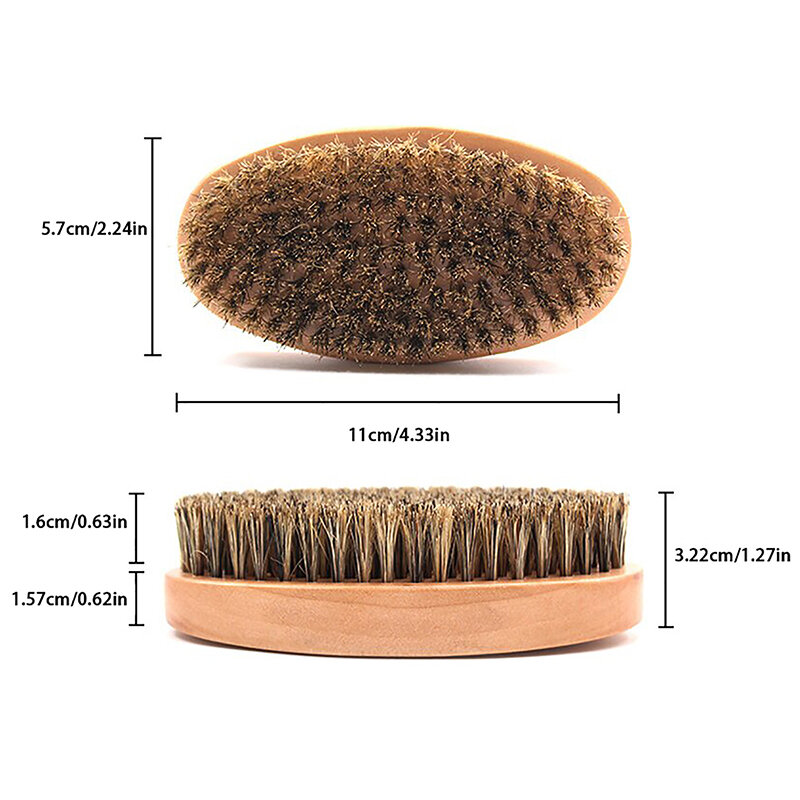 Natürliche Wildschwein borsten Bart bürste für Männer Bambus Buche Holz Schnurrbart Pinsel weiches Gesichts reinigungs werkzeug Massage Styling Friseur