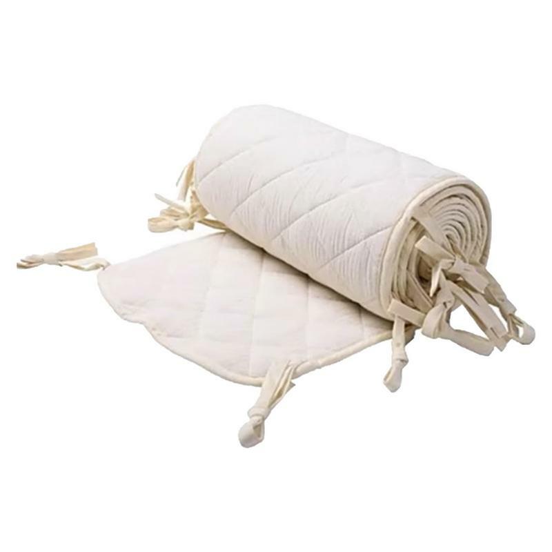 Parachoques de cuna seguro para niños, protector de cama transpirable, respetuoso con la piel, anticaída