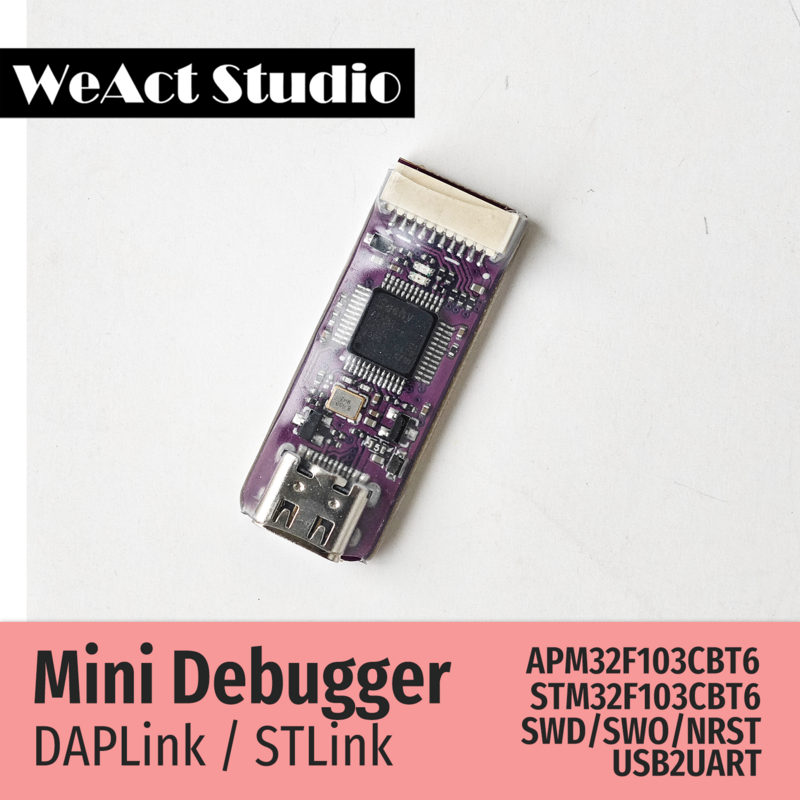 WeAct Mini Debugger DAPLink STLink V2.1 SWD SWO USB na moduł Uart