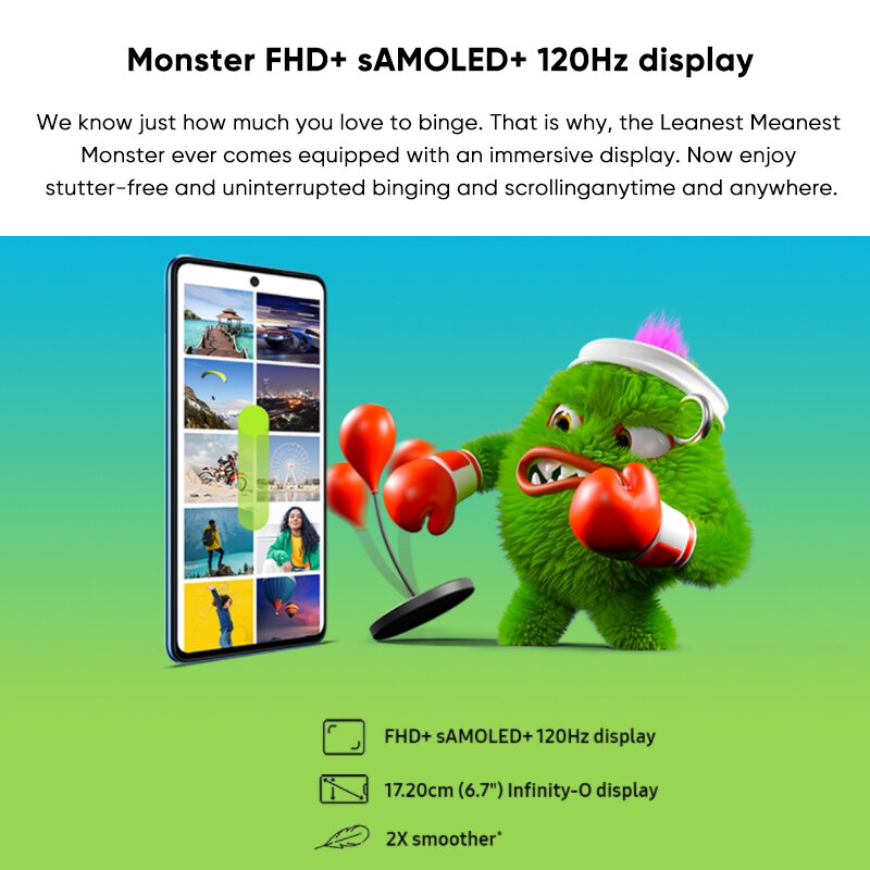 Original Samsung Galaxy M52 5G Smartphone Global Rom Snapdragon 778G 120Hz Super AMOLED Plus 5000mAh Battery 64MP Triple Cameras