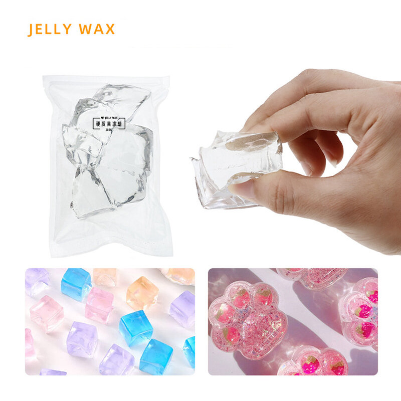 Decompression Pinch Jelly Wax Knead Raw Material Super Hard HP High Transparent Wax 100g Bag Handmade DIY Cat Claw Crystal Wax