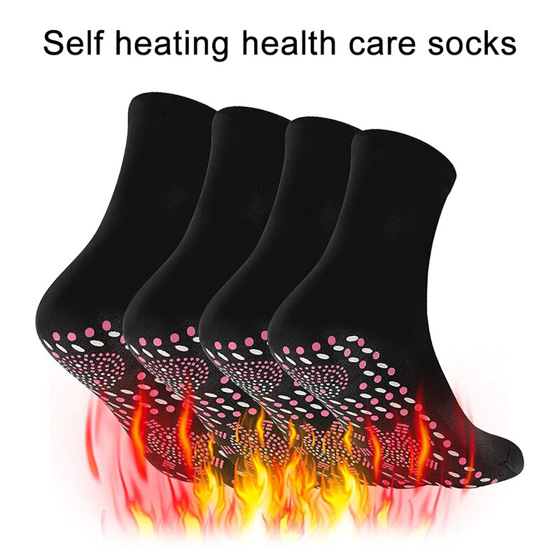 Chaussettes auto-chauffantes pour hommes et femmes, masseur de pieds, thérapie magnétique pour les instituts oto, chaussettes de soins de santé, chaussettes élastiques chaudes pour l'hiver, chaussettes de sport