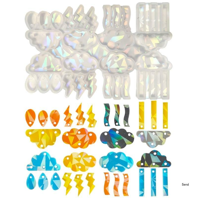 DIY silikonowe formy kolczyki wisiorki formy odlewnicze chmura błyskawice tworzenia biżuterii formy DIY narzędzia jubilerskie do