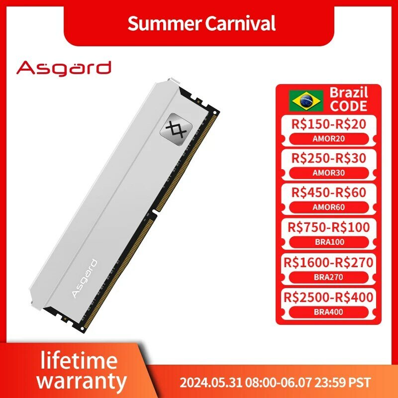 Asgard-Mémoire de serveur d'ordinateur de bureau, modèle DDR4, capacité 8 Go 16 Go, fréquence d'horloge 3200mhz, ram, mémoire interne, UDIMM, pour les touristes