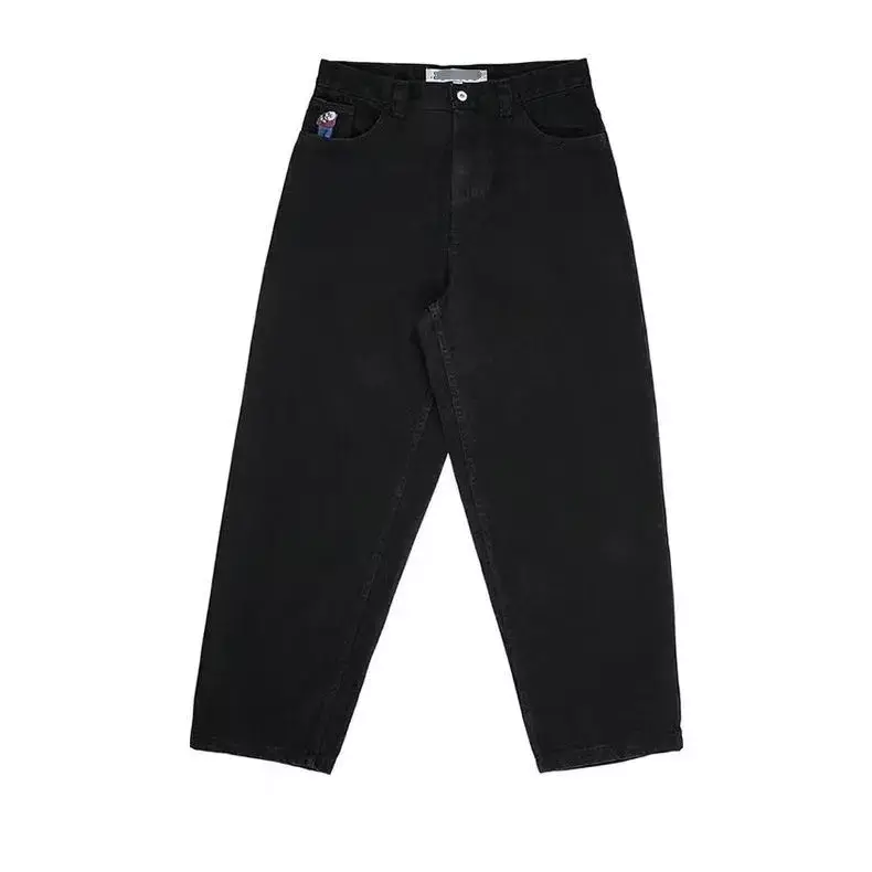 Haft graficzny Hip Hop Streetwear Big Boy Jeans Y2K spodnie workowate dżinsy męskie damskie Harajuku z wysokim stanem szerokie spodnie
