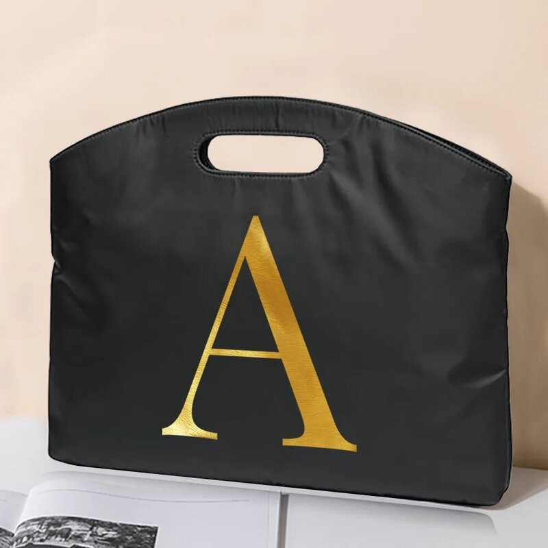 Деловой портфель 2022, защитный чехол для ноутбука с надписью A ~ Z, Офисные Сумки с принтом, органайзер для конференций и документов, портативные сумки