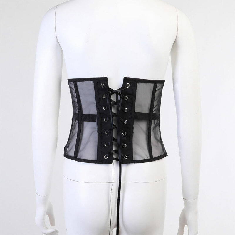 Mesh Elastic Waist Belt Cincher Girdle Corset Overbust Fashion Costume