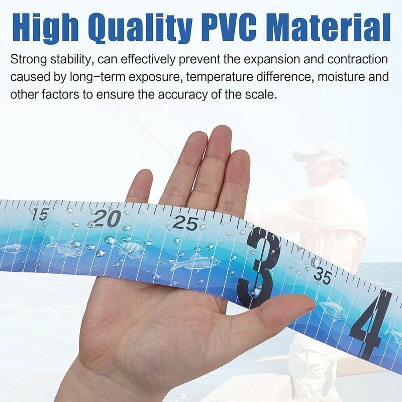 1Pcs Waterproof Fish Measuring Ruler 90cm/35in Foldable Fishing Measuring Tape Sticker Fishing Accessories Tackle Tool