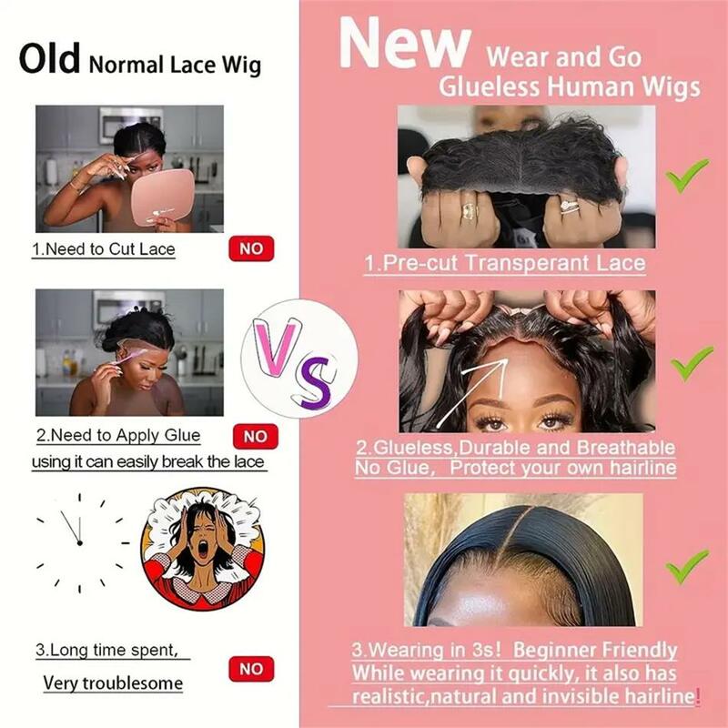Perruque Lace Closure Wig Remy Naturelle Ondulée, Cheveux Humains, 5x5, HD, Pre-Plucked, pour Femme Africaine