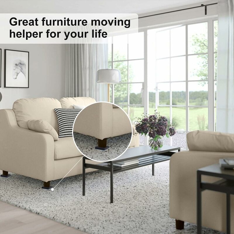 Deslizadores para patas de muebles, 16 piezas, almohadillas con clavos, deslizadores móviles, Protector de suelo para mesas, sofás, reclinadores