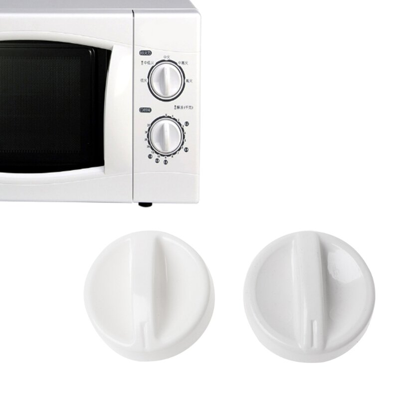 2Pcs Universal Microwave Oven Plastic Spool Rotary Knob Timer Control New Dropship
