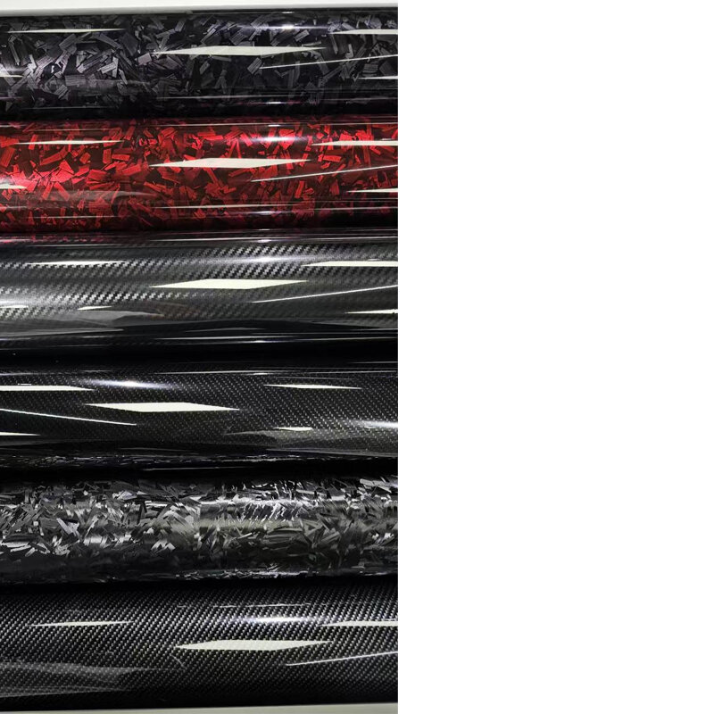 High Glossy Black Gold Silver Red Forged Carbon Fiber Vinyl Wrap Film Adhesive Motorcycle Scooter Car Decal Wrapping
