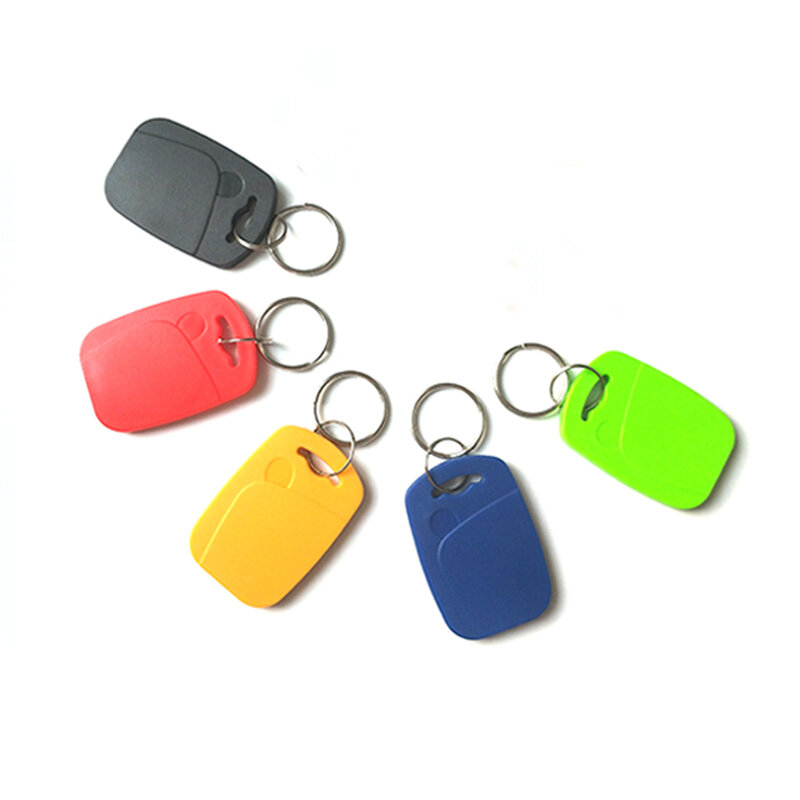 5pcs EM4305 T5577 125khz Copy Rewritable Writable Rewrite keyfobs RFID Tag Key Ring Card Proximity Token Badge Duplicate