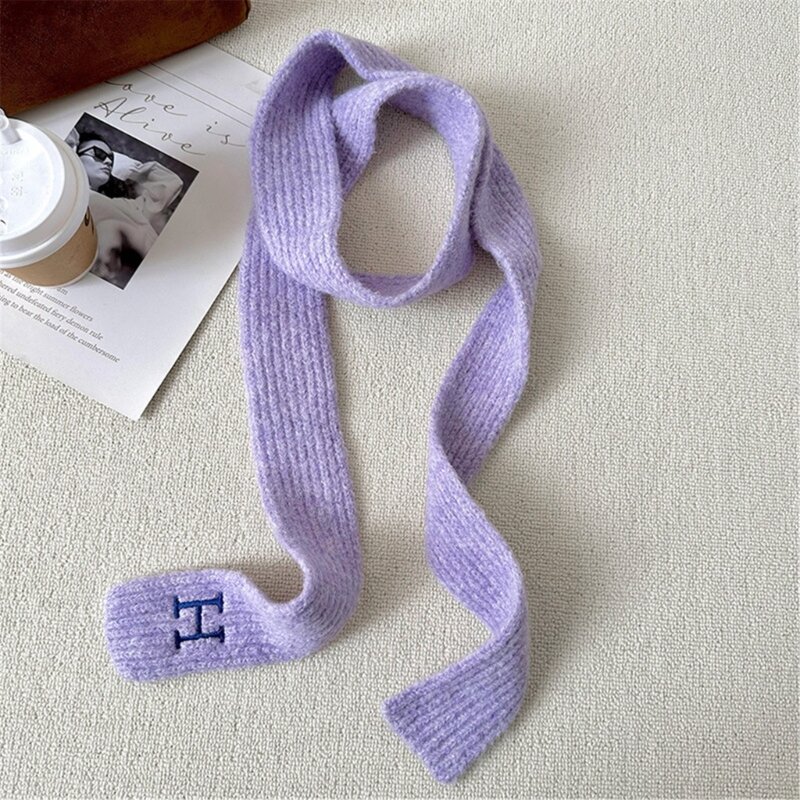 Универсальный шарф для девочек, зимний декоративный шарф для студентов, стиль Майяра, T8NB