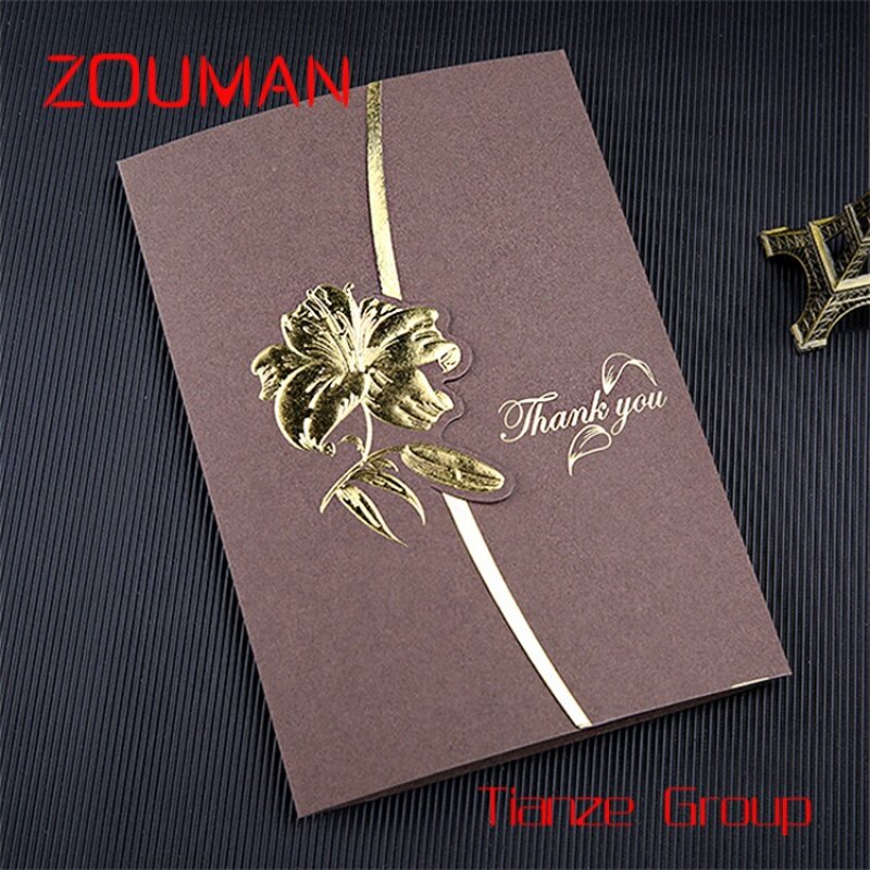 Custom , Factory custom luxury gold foil 3d wedding invitation card and happy birthday greeting cards with envelope